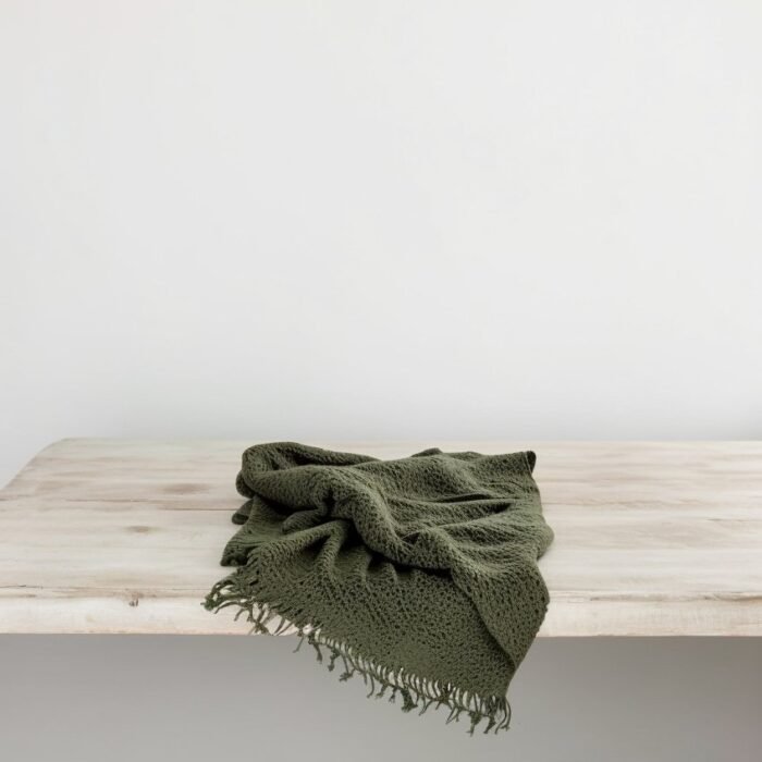 Pure Linen Hand Towel - Forest