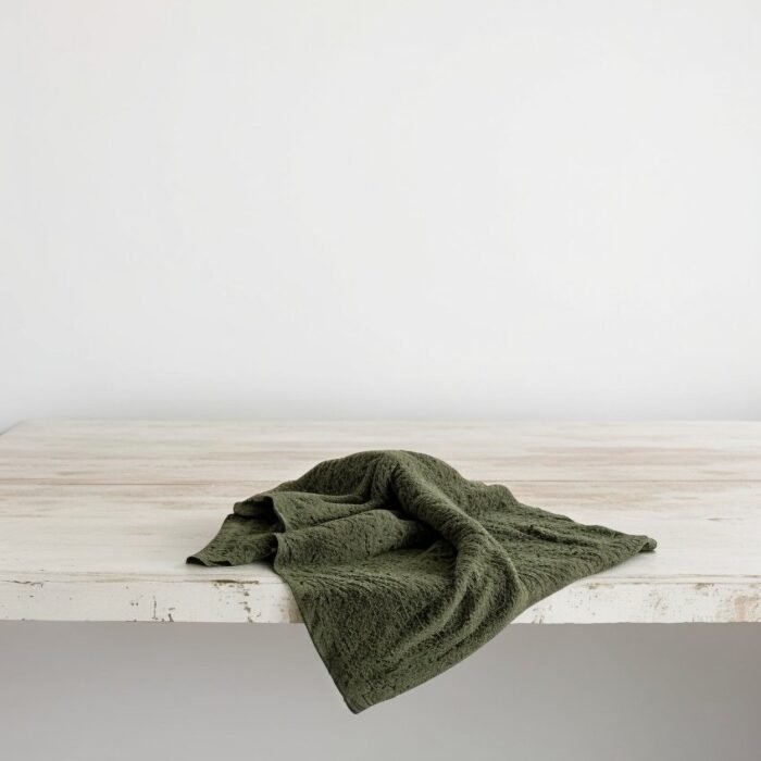 Pure Linen Washcloth - Forest