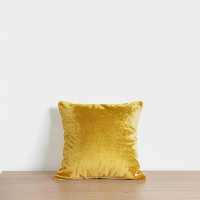 Talik Velvet Square Cushion Cover - Mustard