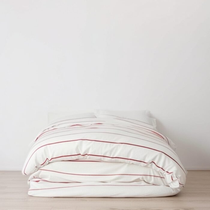 Linen Duvet Cover - Cedar Stripe
