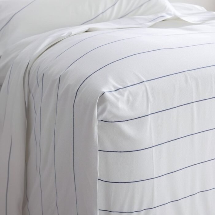 Linen Fitted Sheet - Pencil Stripe