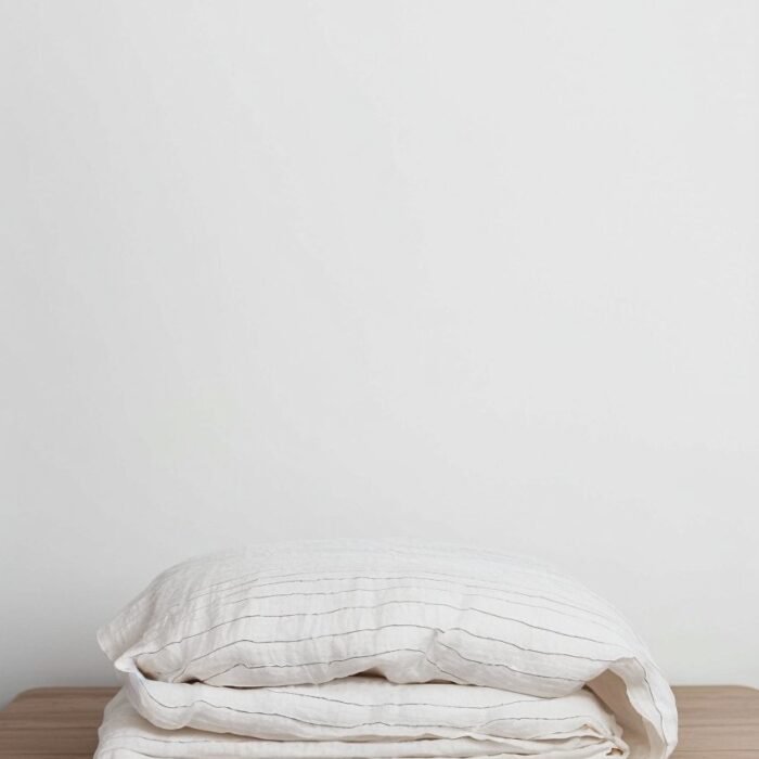 Linen Duvet Cover - Pencil Stripe
