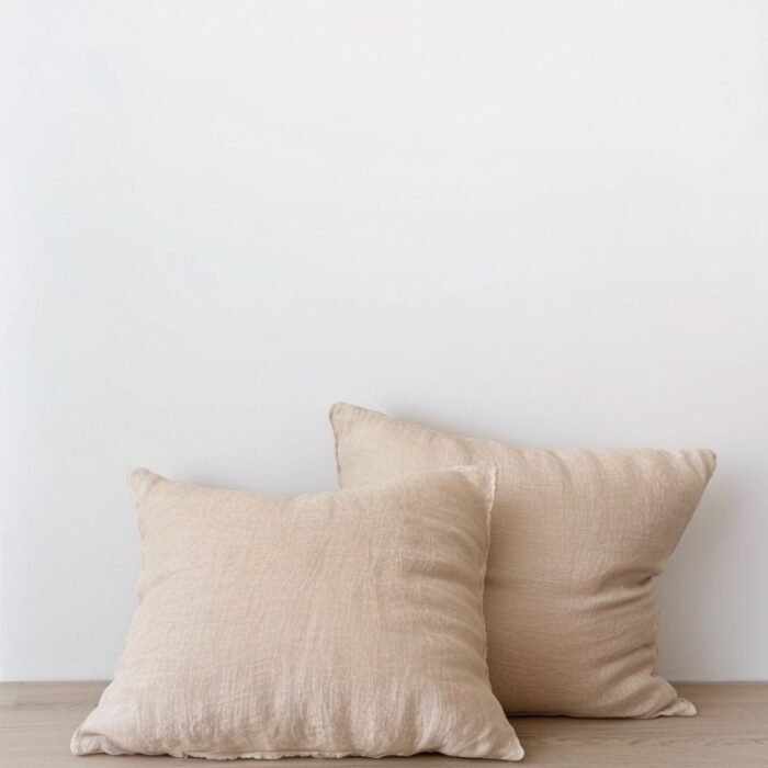Set of 2 Euro Linen Pillowcases - Cinnamon