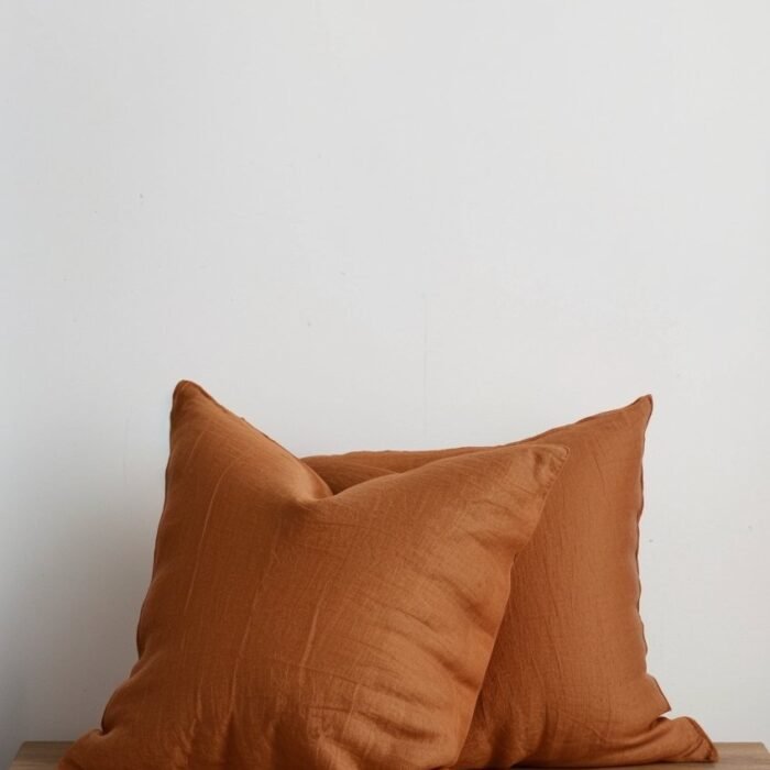 Set of 2 Euro Linen Pillowcases – Cedar