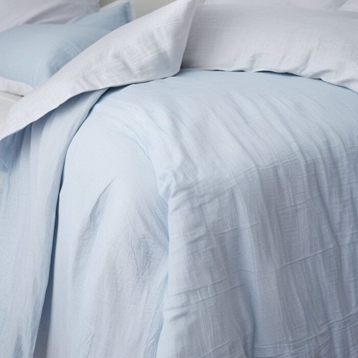 Linen Fitted Sheet - Sky