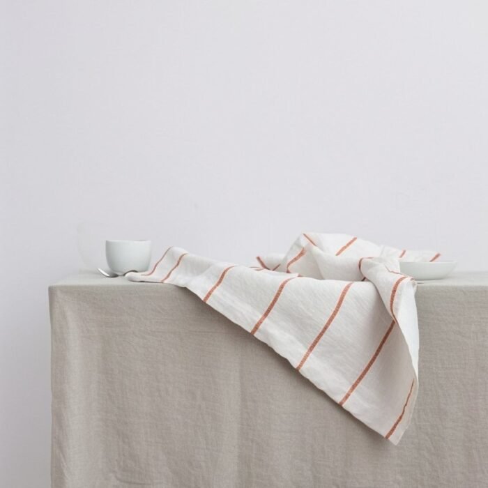 Linen Napkins - Cedar Stripe