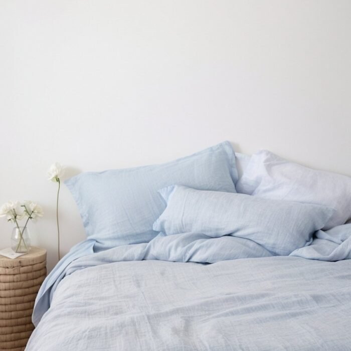 Linen Duvet Cover Set - Sky
