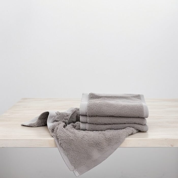 Pure Linen Washcloth Set – Pebble