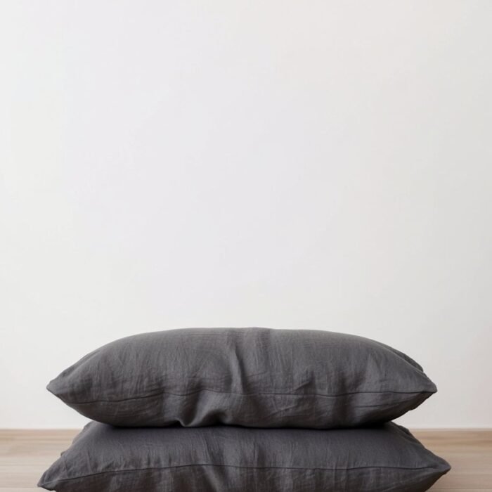 Set of 2 Linen Pillowcases - Slate