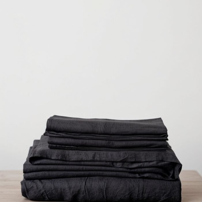 Linen Bedding Set with Pillowcases - Slate
