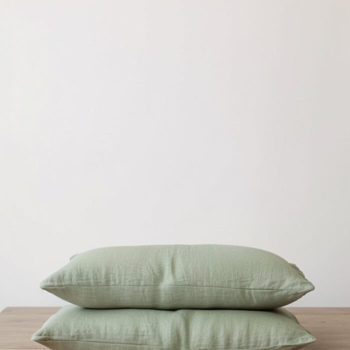 Set of 2 Linen Pillowcases - Sage