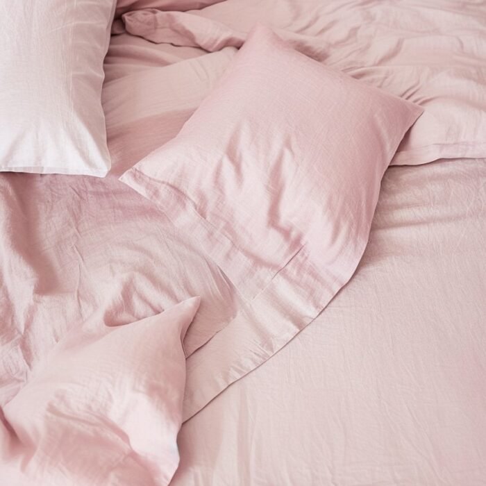 Linen Flat Sheet - Blush
