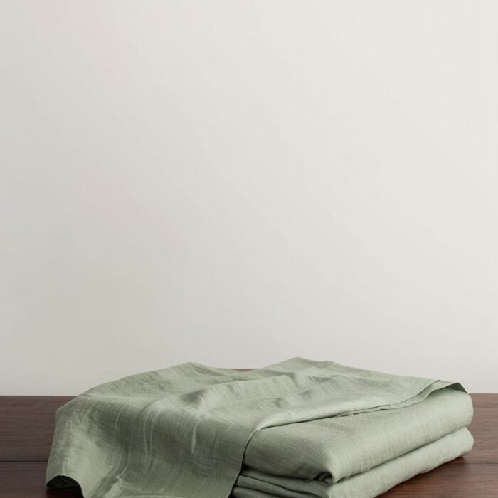Repose Linen Bedcover - Artichoke