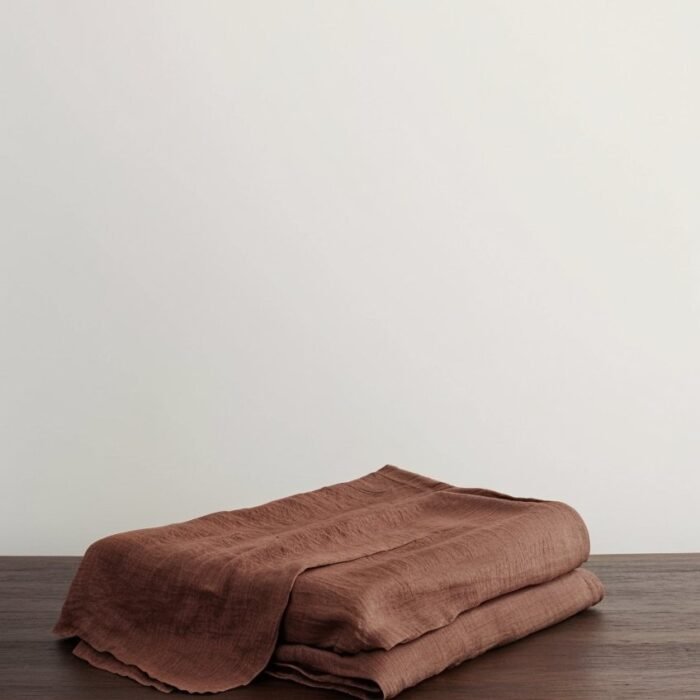 Repose Linen Bedcover - Cinnabar