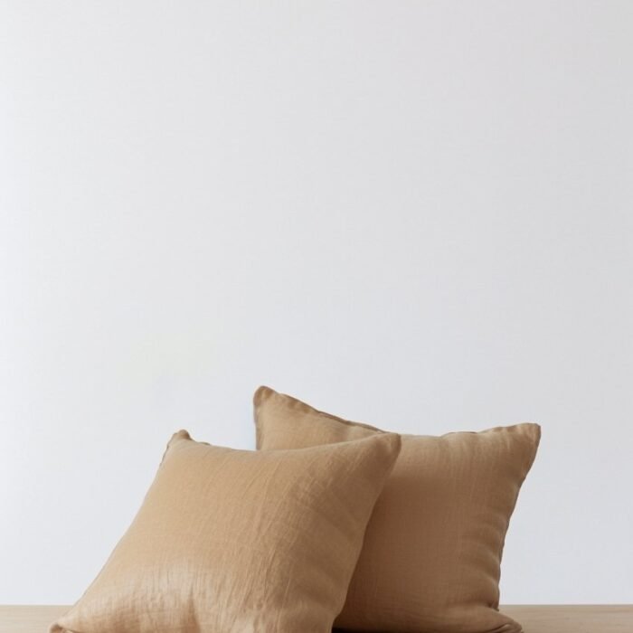 Set of 2 Euro Linen Pillowcases – Sand