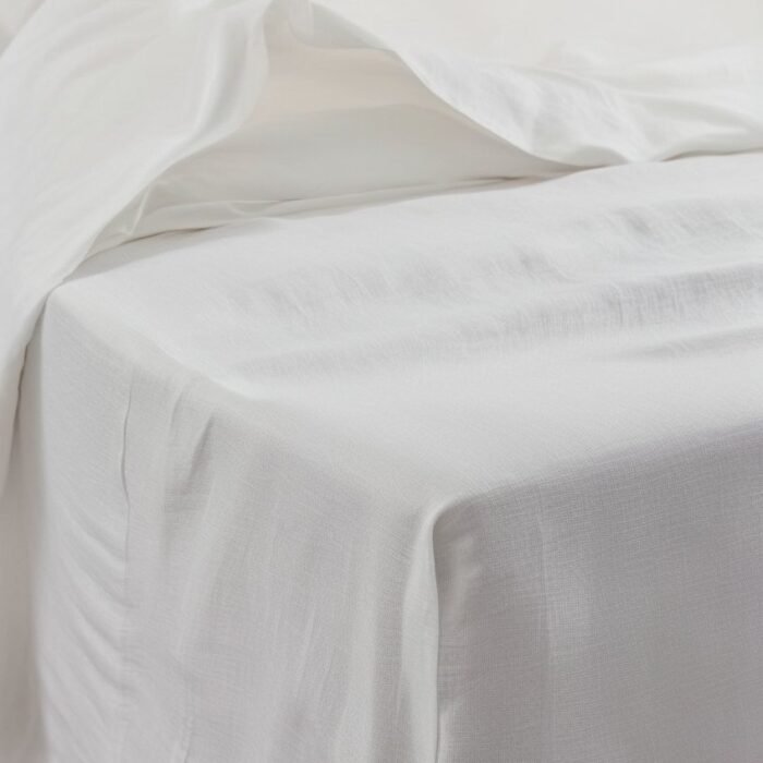 Linen Fitted Sheet - Ivory