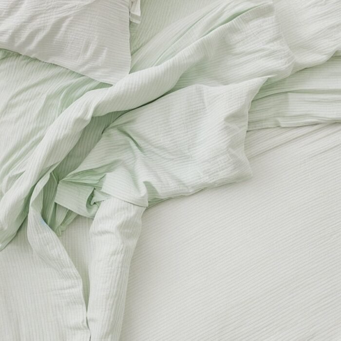 Linen Flat Sheet - Fern Stripe