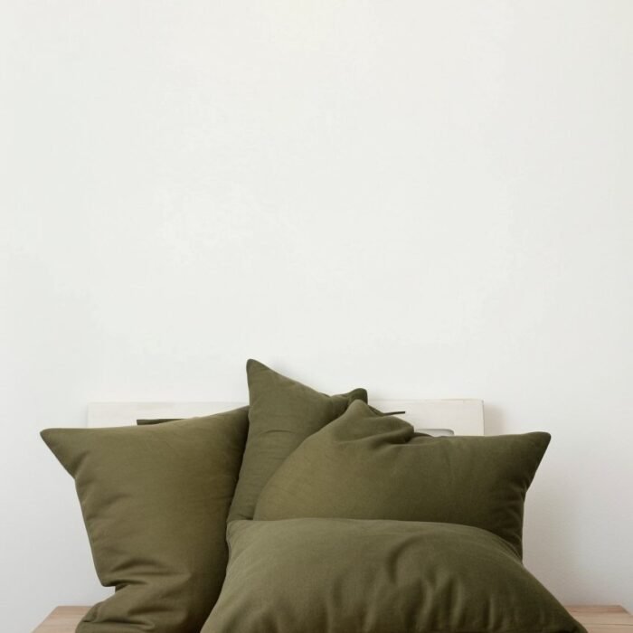 Set of 2 Euro Linen Pillowcases – Forest