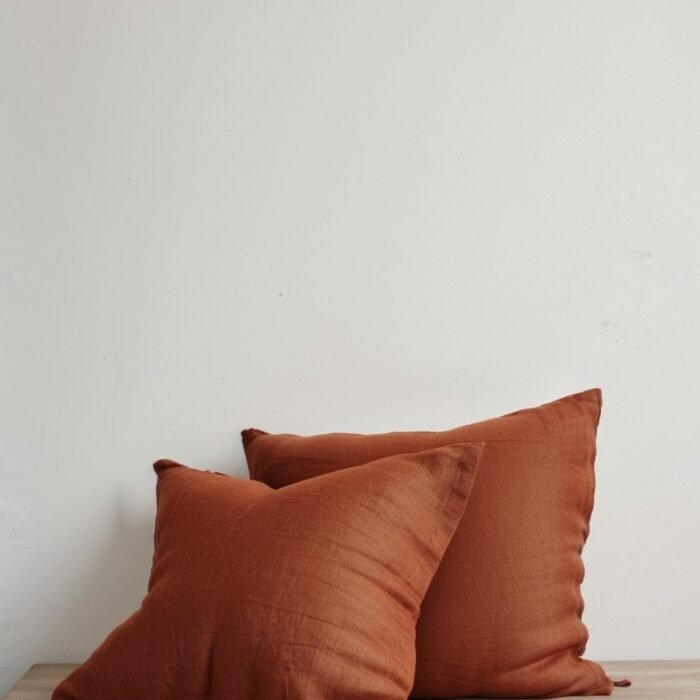 Set of 2 Euro Linen Pillowcases - Sienna