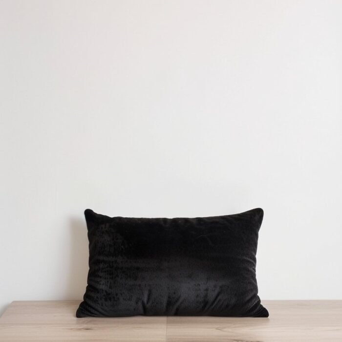 Talik Velvet Rectangular Cushion Cover - Jet